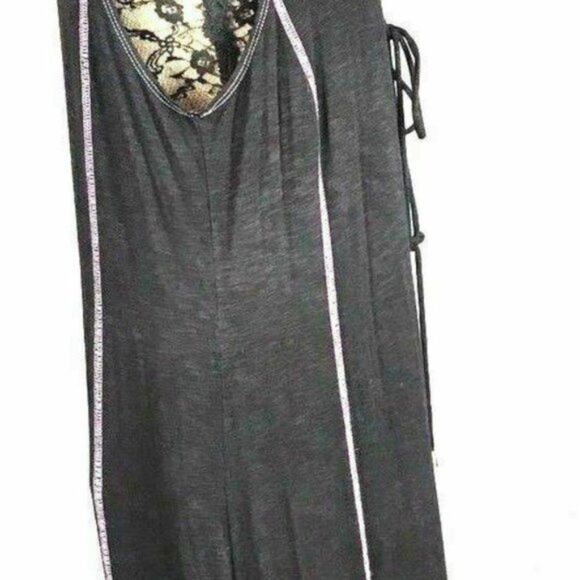 Long Vest Duster Black and Pink Stitching Y - Picture 5 of 11